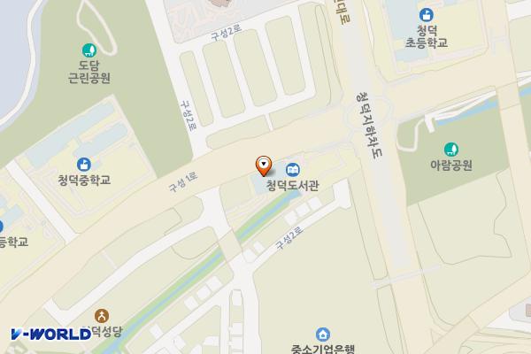 청덕도서관 개방화장실 위치 지도 — 경기도 용인시 기흥구 구성1로 44
