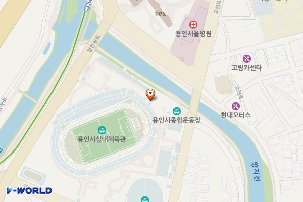 용인종합운동장1(놀이터) 공중화장실 위치 지도 — 경기도 용인시 처인구 고림로 59 (마평동)