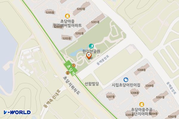 한길찬근린공원 공중화장실 위치 지도 — 경기도 용인시 기흥구 동백중앙로 61-16