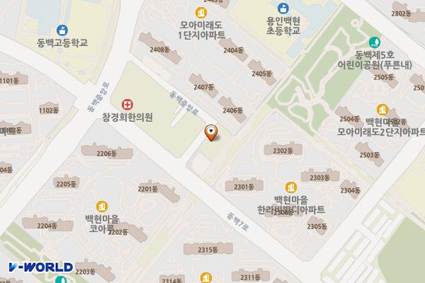 미래도프라자 개방화장실 위치 지도 — 경기도 용인시 기흥구 동백중앙로 358-19, 미래도프라자 (동백동)