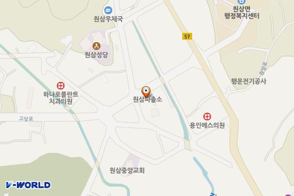 용인동부경찰서 원삼파출소 개방화장실 위치 지도 — 경기도 용인시 처인구 원삼면 고당로15번길 1, 원삼파출소
