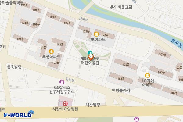 마평어린이공원 공중화장실 위치 지도 — 경기도 용인시 처인구 금령로173번길 6-9 (마평동)