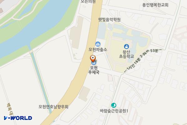 모현우체국 개방화장실 위치 지도 — 경기도 용인시 처인구 모현읍 백옥대로 2366, 모현우체국