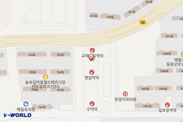 미소시티 1층 위치 지도 — 경기도 파주시 청석로 268