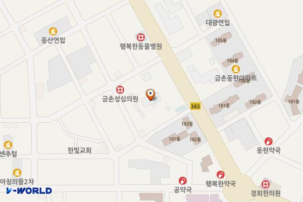 경기도파주교육지원청 본관(1층) 위치 지도 — 경기도 파주시 금정2길 55