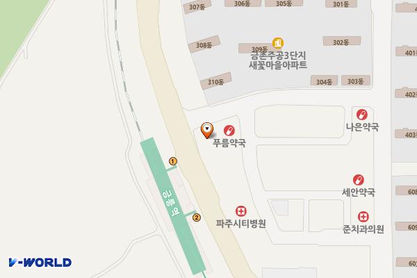 청원센트럴타워 위치 지도 — 경기도 파주시 금릉역로 84