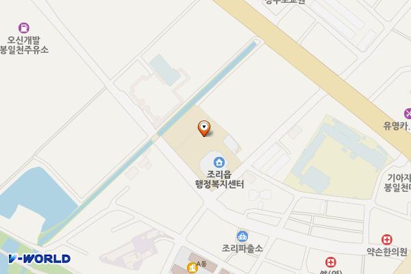 파주시건강증진센터 위치 지도 — 경기도 파주시 조리읍 봉천로 68