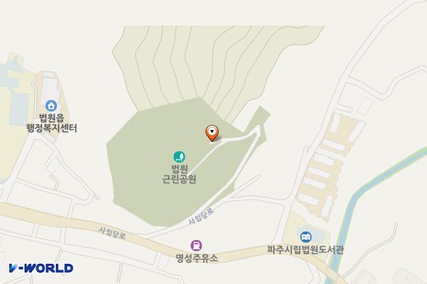 법원근린공원 위치 지도 — 경기도 파주시 법원읍 법원리 산39-1