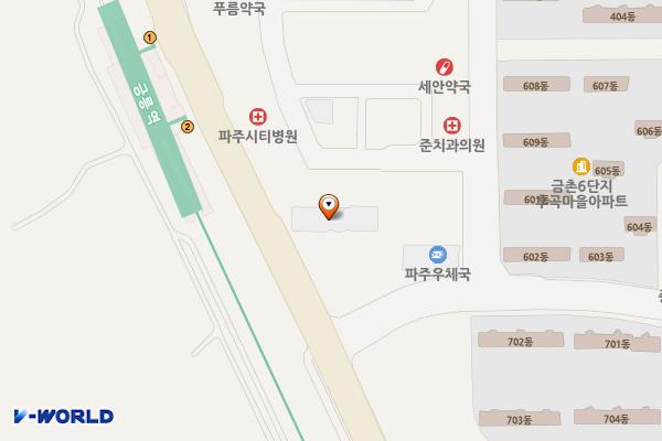 파주세무서 공중화장실 위치 지도 — 경기도 파주시 금릉역로 62