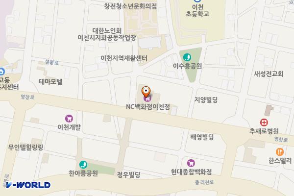 NC백화점 이천점 위치 지도 — 경기도 이천시 영창로 165, 엔씨백화점 (창전동)