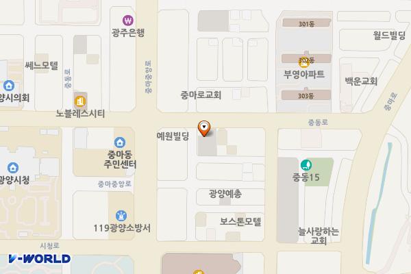 중동 1303-1 위치 지도 — 전남광주통합특별시 광양시 중동로 94 (중동)