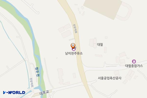 남이천 주유소 위치 지도 — 경기도 이천시 진상미로 1871, 남이천주유소 (단월동)