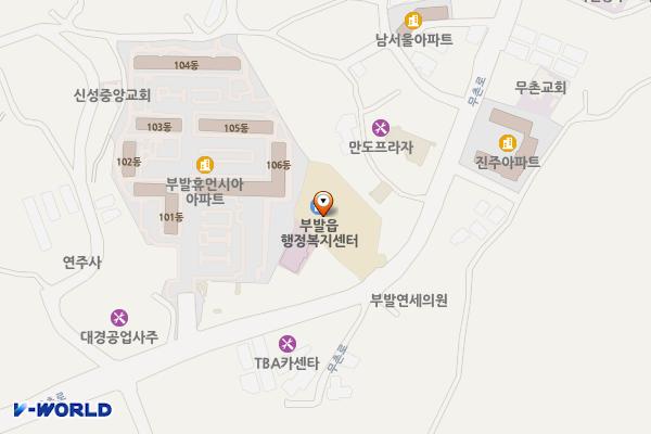 부발읍행정복지센터 화장실 위치 지도 — 경기도 이천시 부발읍 무촌로 121