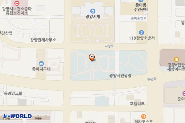 중동 1311-1 위치 지도 — 전남광주통합특별시 광양시 중동 1311-1