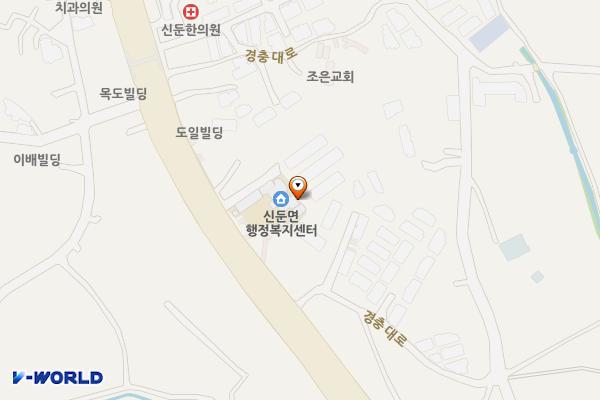 신둔면 행정복지센터 위치 지도 — 경기도 이천시 신둔면 경충대로 3128, 신둔면사무소