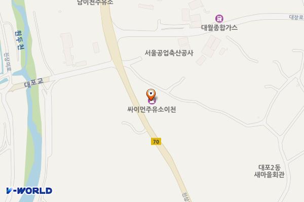 싸이먼 셀프 주유소 위치 지도 — 경기도 이천시 진상미로 1848 (대포동)