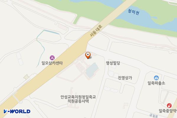안성시 중앙도서관 위치 지도 — 경기도 안성시 일죽면 주래본죽로 6