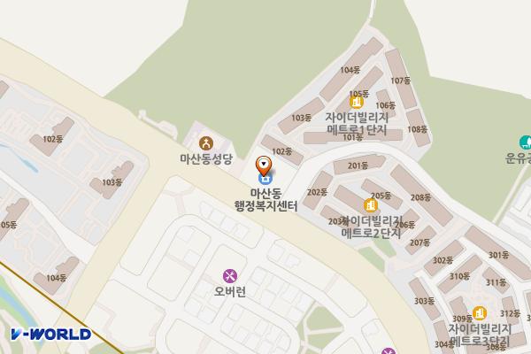 마산동행정복지센터 위치 지도 — 경기도 김포시 김포한강8로 246, 마산동행정복지센터 (마산동)