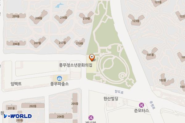 풍무도서관 위치 지도 — 경기도 김포시 풍무로146번길 101, 풍무도서관 (풍무동)