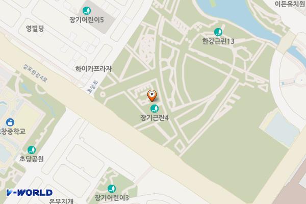 한강중앙공원 탈의실 위치 지도 — 경기도 김포시 초당로 40, 공원도시사업본부 (장기동)