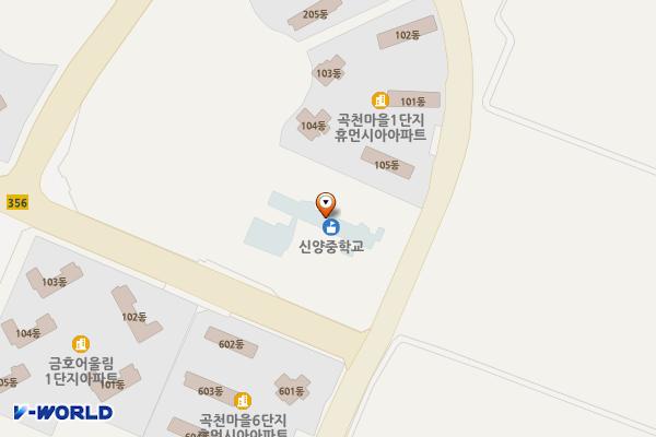 교사동 화장실 위치 지도 — 경기도 김포시 양촌읍 양곡4로 243, 신양중학교