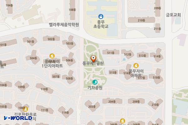 풍무제1어린이공원 위치 지도 — 경기도 김포시 풍무동 765