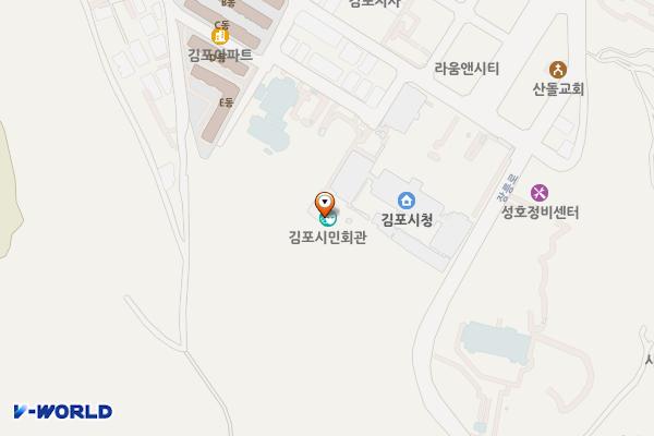 김포시청 위치 지도 — 경기도 김포시 사우중로 1 (사우동)