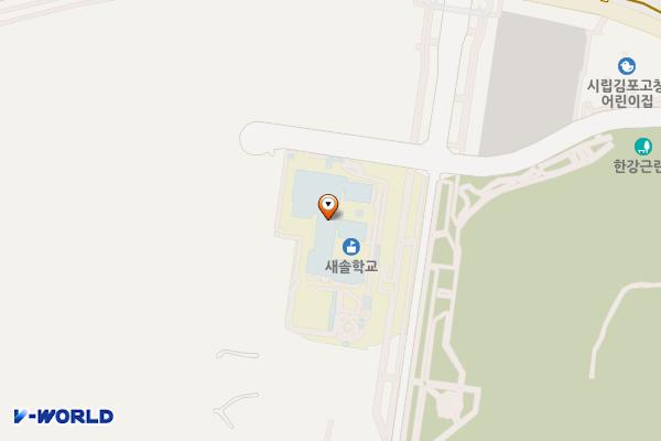 새솔학교-교사동  화장실 위치 지도 — 경기도 김포시 김포한강3로 315, 새솔학교 (장기동)