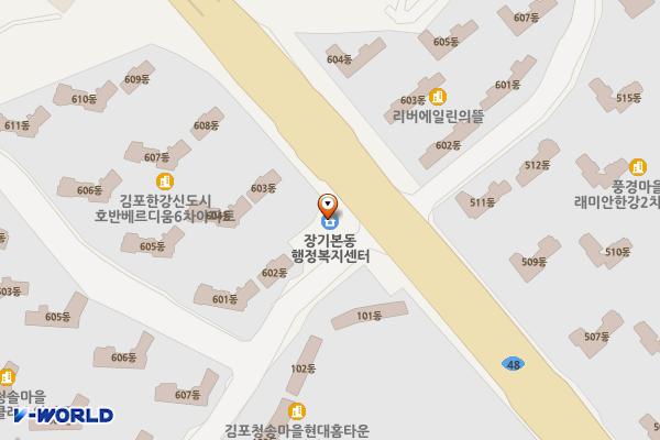 장기본동행정복지센터 위치 지도 — 경기도 김포시 김포대로 1433, 장기본동행정복지센터 (장기동)
