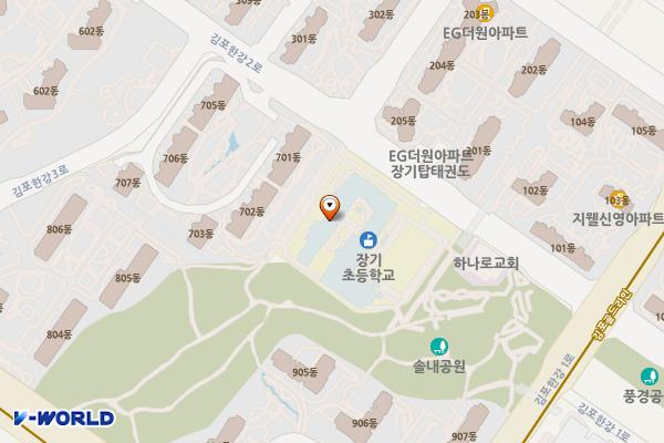 장기초등학교 화장실 위치 지도 — 경기도 김포시 김포한강2로 173, 장기초등학교 (장기동)