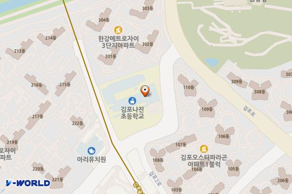 교사동 화장실 위치 지도 — 경기도 김포시 걸포2로 58, 김포나진초등학교 (걸포동)