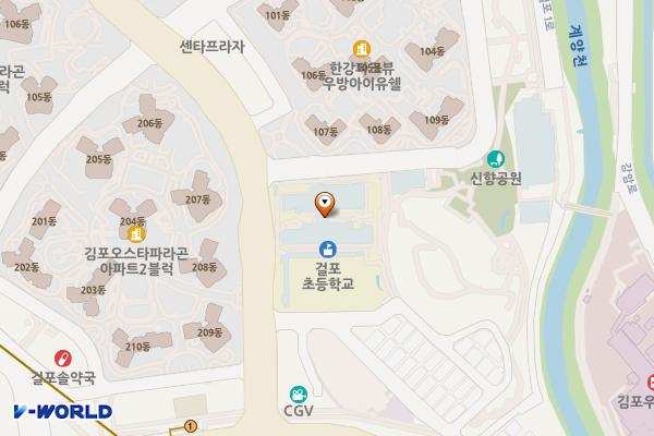 걸포초등학교1동/교사동 화장실 위치 지도 — 경기도 김포시 걸포로 22, 걸포초등학교 (걸포동)