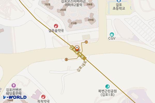 걸포북변역 위치 지도 — 경기도 김포시 김포대로 지하1040, 걸포북변역 (북변동)