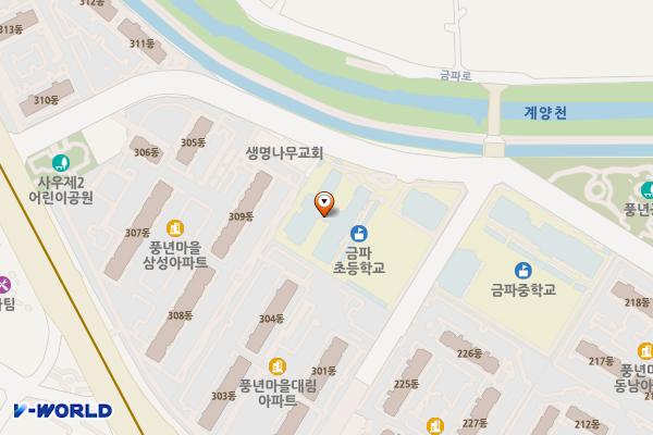 교사동 화장실 위치 지도 — 경기도 김포시 김포대로926번길 74, 금파초등학교 (북변동)