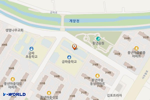 교사 화장실 위치 지도 — 경기도 김포시 김포대로926번길 88-9, 금파중학교 (북변동)