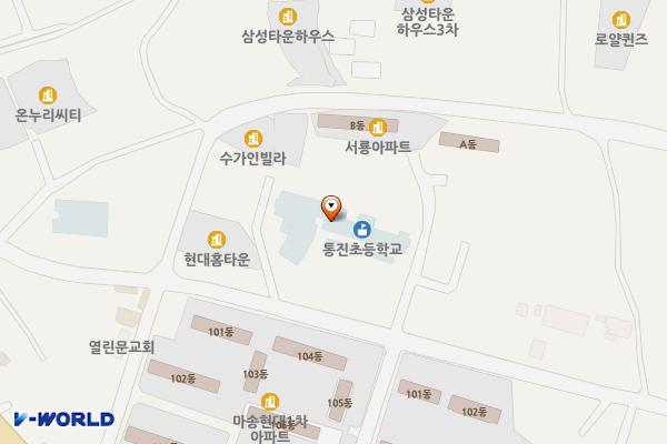 교사 화장실 위치 지도 — 경기도 김포시 통진읍 조강로 116, 통진초등학교