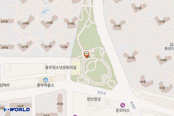 새장터공원 위치 지도 — 경기도 김포시 유현로 191 (풍무동)
