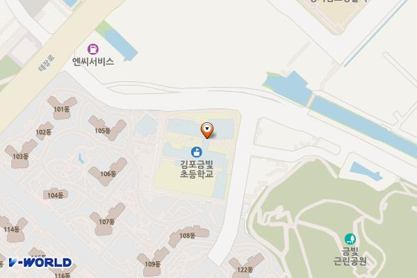 교사동 화장실 위치 지도 — 경기도 김포시 태장로 821, 김포금빛초등학교 (장기동)