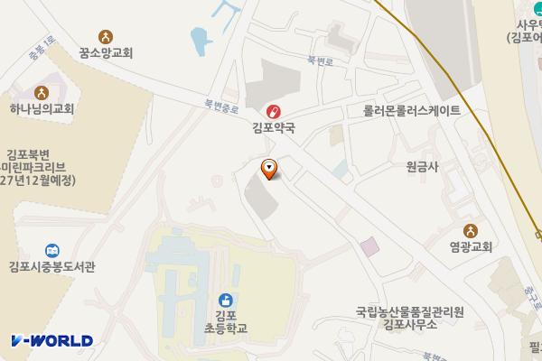 교사1동 화장실 위치 지도 — 경기도 김포시 북변중로65번길 4-24, 김포초등학교 (북변동)