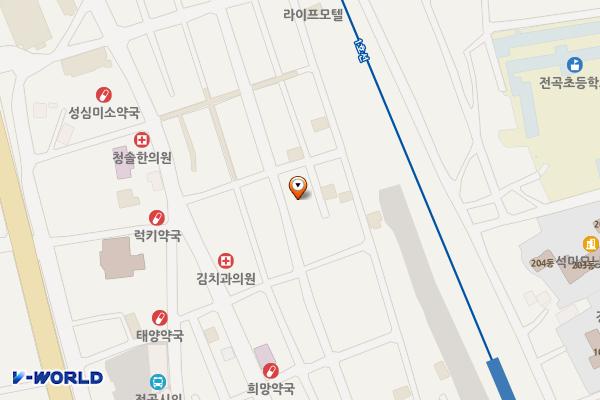 전곡읍주민자치센터 위치 지도 — 경기도 연천군 전곡읍 은전로78번길 39