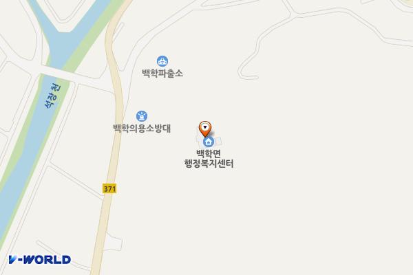백학면사무소2층 위치 지도 — 경기도 연천군 백학면 청정로 534