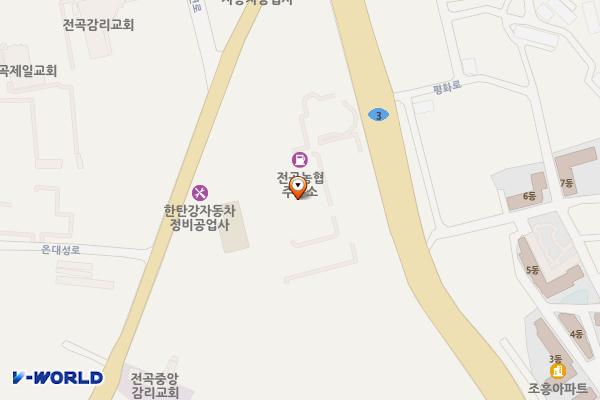 전곡농협주유소 위치 지도 — 경기도 연천군 전곡읍 평화로 557