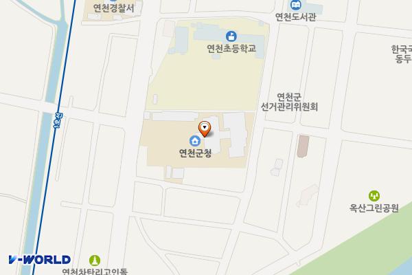 연천군청 구관 2층 위치 지도 — 경기도 연천군 연천읍 연천로 220