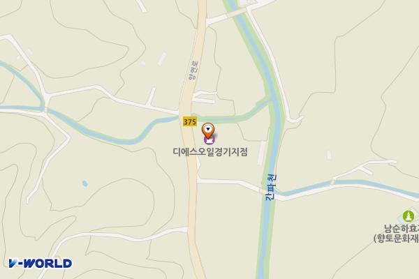 디에스오일(주) 경기지점 위치 지도 — 경기도 연천군 전곡읍 양연로 452