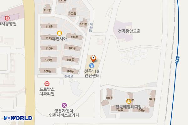 전곡119안전센터 위치 지도 — 경기도 연천군 전곡읍 전곡로 27