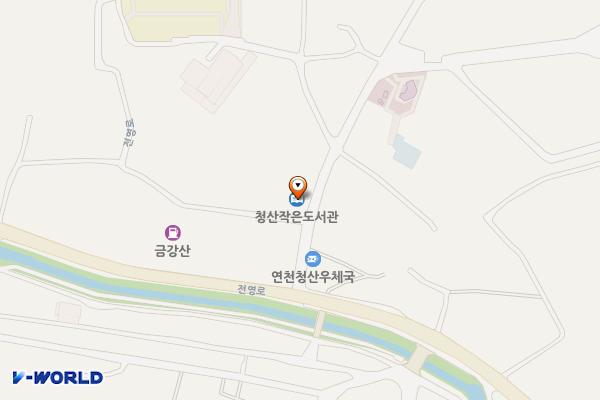 청산작은도서관 위치 지도 — 경기도 연천군 청산면 아우라지길 9