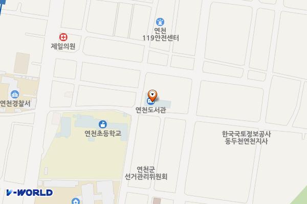 연천도서관 1층 위치 지도 — 경기도 연천군 연천읍 차현로 76-7