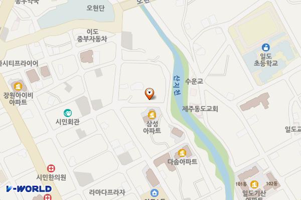 이도일동 1554-1 위치 지도 — 제주특별자치도 제주시 이도일동 1554-1