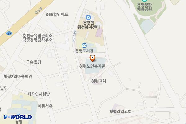 청평호반문화체육센터 위치 지도 — 경기도 가평군 청평면 은고개로 39