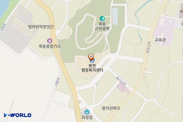 북면사무소 (3층) 위치 지도 — 경기도 가평군 북면 가화로 1030-39
